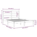vidaXL Cadre de lit Blanc Bois de pin massif 160x200 cm