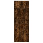 vidaXL Armoire de rangement chêne fumé 80x42 5x225cm bois d'ingénierie
