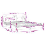 vidaXL Lit avec matelas noir et blanc 180x200 cm similicuir