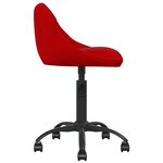 vidaXL Chaise de bureau Rouge bordeaux Velours