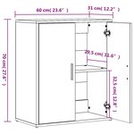 vidaXL Buffets 2 Pièces blanc 60x31x70 cm bois d'ingénierie