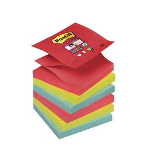 Lot de 6 Blocs Znotes SUPER STICKY VITAMINE 90 feuilles 76X76mm POST-IT