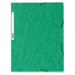 Chemise 3 rabats à élastiques carte lustrée 400g/m² A4 Coloris aléatoire x 50 EXACOMPTA