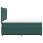 vidaXL Sommier à lattes de lit et matelas Vert foncé 160x200cm Velours
