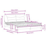 vidaXL Lit avec matelas cappuccino 180x200 cm similicuir
