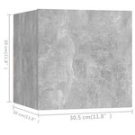 vidaXL Ensemble de meubles TV 4 Pièces Gris béton Bois d'ingénierie