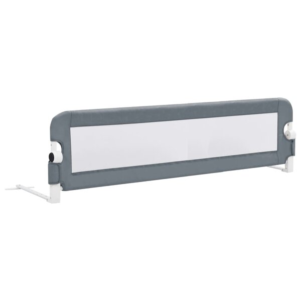vidaXL Barrière de sécurité de lit d'enfant Gris 120x42 cm Polyester