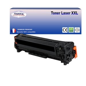 T3AZUR - Toner compatible avec Canon 045H pour Canon LBP-611Cn LBP-613Cdw LBP-621Cw LBP-623Cdw Noir - 3 200p