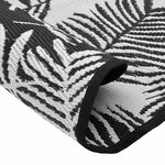 vidaXL Tapis d'extérieur blanc et noir Ø160 cm PP