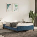 vidaXL Cadre de lit Bleu foncé 120x200 cm Velours