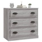 vidaXL Buffet sonoma gris 70x35 5x67 5 cm bois d'ingénierie