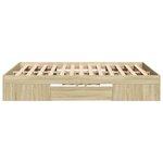 vidaXL Cadre de lit sans matelas chêne sonoma 140x190 cm