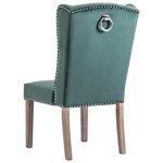vidaXL Chaise de salle à manger Vert foncé Velours