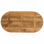 vidaXL Dessus de table 120x50x3 8 cm ovale bois massif de manguier
