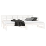 vidaXL Lit coulissant Blanc Bois de pin solide 2x(80x200) cm