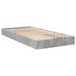 vidaXL Cadre de lit gris béton 75x190 cm bois d'ingénierie