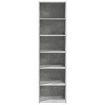 vidaXL Buffet haut gris béton 50x41x185 cm bois d'ingénierie
