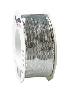 Ruban lurex laitonné devon 20-m-rouleau 40 mm argent