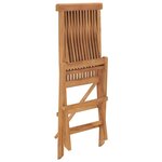 vidaXL Chaises pliables de jardin lot de 2 Bois de teck solide