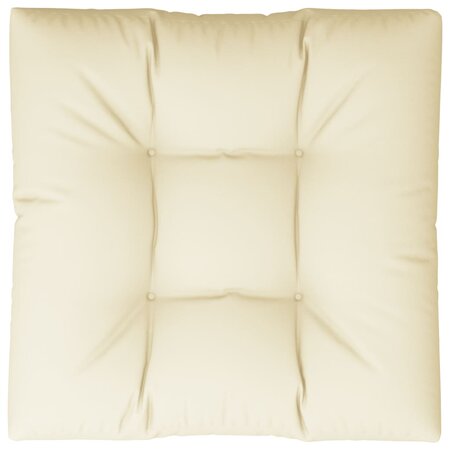 vidaXL Coussin de palette crème 80x80x12 cm tissu