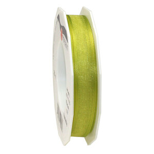 Organza marseille 25-m-rouleau 15 mm  vert citron