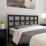 vidaXL Tête de lit Noir 156x4x100 cm Bois massif de pin