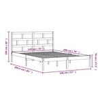 vidaXL Cadre de lit Blanc Bois de pin massif 140x200 cm