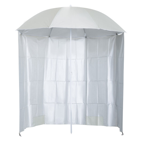 Parasol de plage Ø 2 2 x 2 2H cm protection UPF 50 + sac transport  sardines et lestage intégrés crème