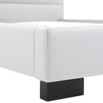 vidaXL Cadre de lit Blanc Similicuir 120 x 200 cm