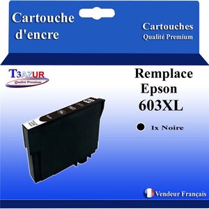 Cartouche Compatible avec Epson 603 603XL Noire pour Epson WorkForce WF-2820DWF WF-2830DWF WF-2840DWF WF-2850DWF WF-2870DWF WF2835-DWF Noire
