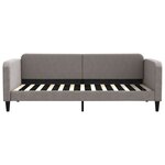 vidaXL Lit de jour avec gigogne et tiroirs taupe 90x200 cm tissu