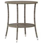 vidaXL Chaises inclinables de jardin lot de 2 et table résine tressée