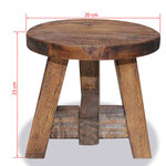 vidaXL Tabouret Bois de récupération massif