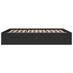 vidaXL Cadre de lit noir 160x200 cm bois d'ingénierie