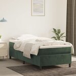 vidaXL Cadre de lit Vert foncé 90x200 cm Velours