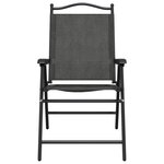 vidaXL Chaises de jardin pliables lot de 2 en acier et textilène