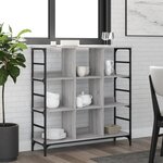 vidaXL Buffet sonoma gris 102x32x103 5 cm bois d'ingénierie