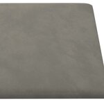 vidaXL Panneaux muraux 12 Pièces Gris clair 90x15 cm Velours 1 62 m²