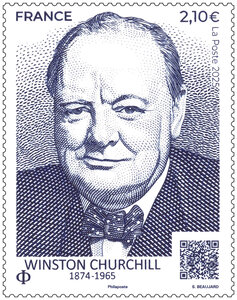 Timbre - Winston Churchill (1874-1965) - Lettre Internationale