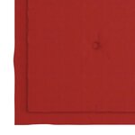 vidaXL Chaises de jardin lot de 4 et coussins rouge bois teck solide