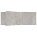 vidaXL Ensemble de meubles TV 7 Pièces Gris béton Bois d'ingénierie