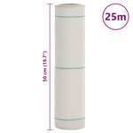 vidaXL Membrane anti-mauvaises herbes blanc 0 5x25 m PP