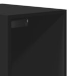 vidaXL Garde-robe noir 30x50x200 cm bois d'ingénierie