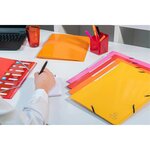Chemise À Élastiques 3 Rabats Maxi Capacity Carte Lustrée Pelliculée 425gm2 Iderama A4 - Jaune - X 25 - Exacompta