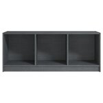 vidaXL Meuble TV Gris 104x33x41 cm Bois de pin massif