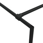vidaXL Paroi de douche Noir 140x195 cm Verre ESG transparent