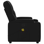 vidaXL Fauteuil de massage inclinable Noir Similicuir
