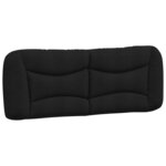 vidaXL Cadre de lit avec tête de lit Noir 120x200 cm Tissu