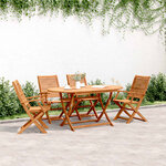 vidaXL Chaises pliables de jardin lot de 4 bois massif d'acacia