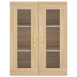vidaXL Buffet haut Chêne sonoma 69 5x34x180 cm Bois d'ingénierie